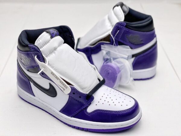 AIR JORDAN RETRO 1 HIGH OG ‘COURT PURPLE’ SNEAKERS REPLICA - Image 2