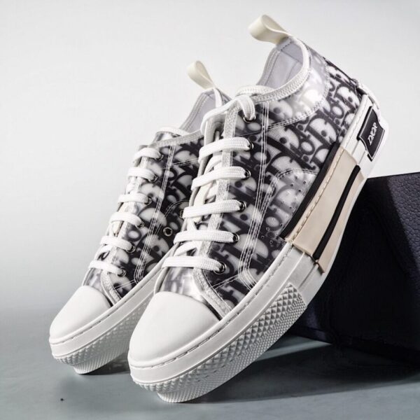 DIOR B23 OBLIQUE LOW TOP SNEAKERS-BLACK&WHITE REPLICA - Image 6