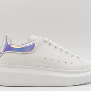 ALEXANDER MCQUEEN LEATHER PLATFORM TRAINERS SNEAKERS-LASER REPLICA