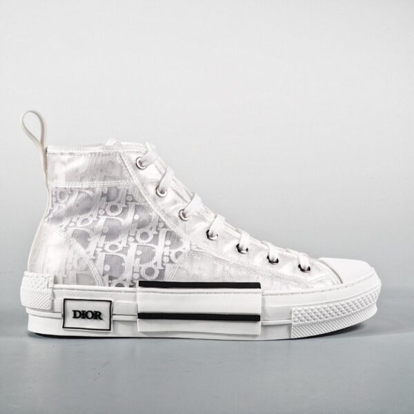 DIOR B23 OBLIQUE HIGH TOP SNEAKERS-WHITE REPLICA