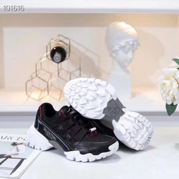 VALENTINO CLIMBERS IN FABRIC & CALFSKIN LEATHER SNEAKER