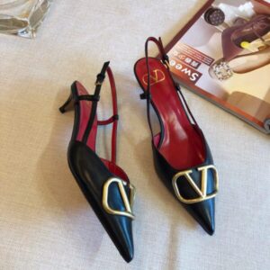 VALENTINO VLOGO CALFSKIN SLINGBACK PUMP 40 MM