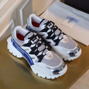 VALENTINO CLIMBERS IN FABRIC & CALFSKIN LEATHER SNEAKER