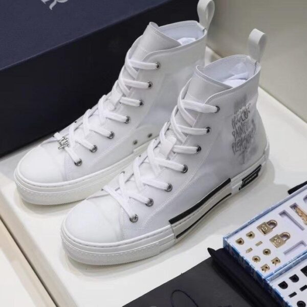 WHITE CHRISTIAN DIOR HIGH TOP SNEAKER - Image 5