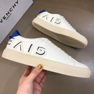 Replica Givenchy Low White Sneakers in Blue Leather