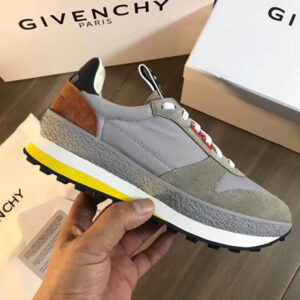 Replica Givenchy TR3 Runners in Grey/Neon Yellow