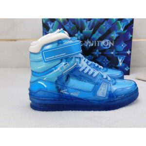 LV Trainer High Top Sneaker Neon Blue