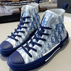 ChristIan Dior B23 High-Top Sneaker In Blue Dior Oblique