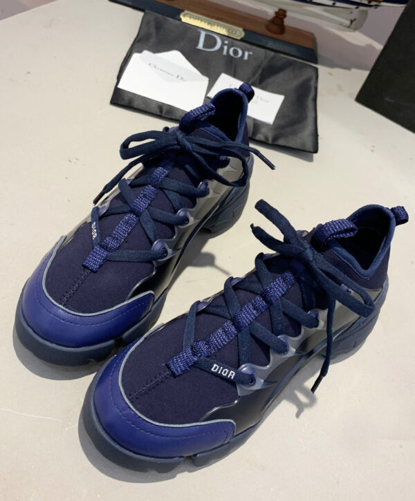 Christian Dior Indigo Blue D-Connect Neoprene Sneaker Dark Blue