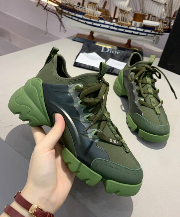 Christian Dior Indigo Blue D-Connect Neoprene Sneaker Dark Green