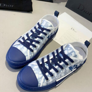 ChristIan Dior B23 Low-Top Sneaker In Blue Dior Oblique Blue