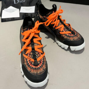 Christian Dior Ochre D-Connect Fireworks Neoprene Sneaker Orange