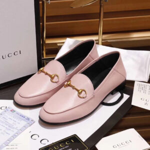 Gucci Women’s Leather Horsebit loafer 414998 Pink