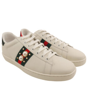 Gucci Women’s Ace studded leather sneaker 431887 White