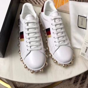 Gucci Women’s Ace studded sneaker 454561 White