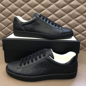 Gucci Unisex Ace GG embossed sneaker Black