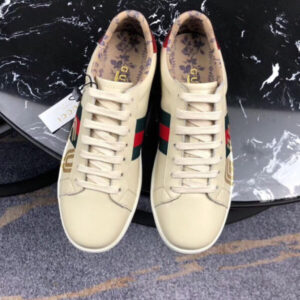 Gucci Unisex Ace sneaker with Guccy print Cream