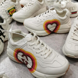 Gucci Unisex Rhyton sneaker with Interlocking G and heart 550049 Cream