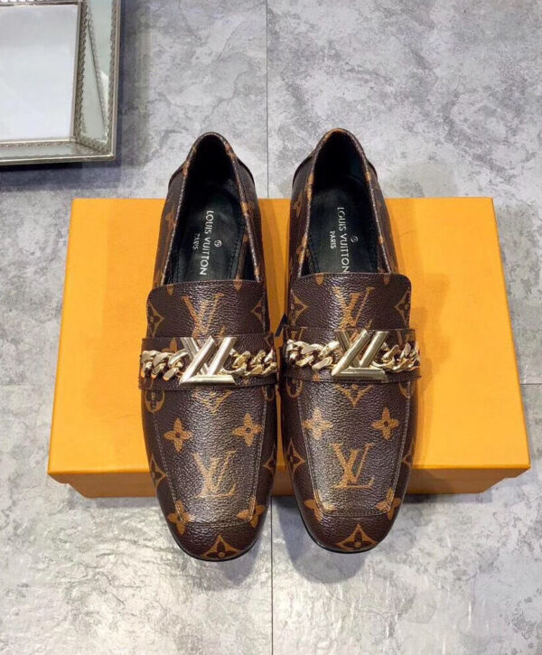 Louis Vuitton Women’s Upper Case Flat Loafer 1A4XD2 Brown