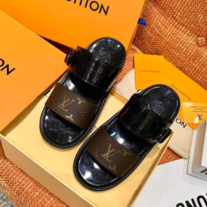 Louis Vuitton Sunbath Flat Mules Black