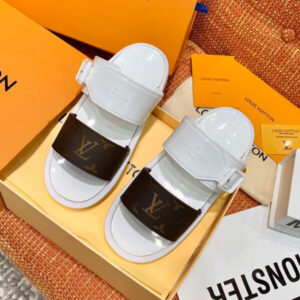 Louis Vuitton Sunbath Flat Mules White