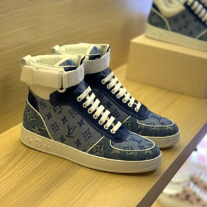 Louis Vuitton Women’s Boombox High-Top Sneakers Blue