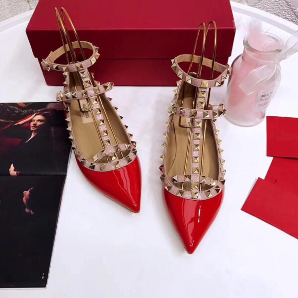 VALENTINO PATENT ROCKSTUD CAGED BALLET FLAT - Image 3