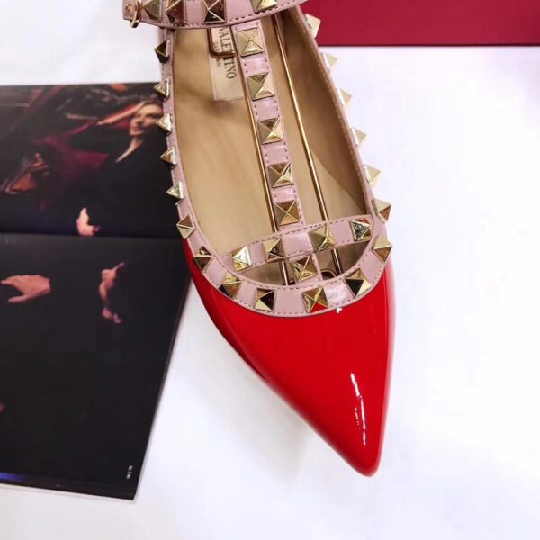 VALENTINO PATENT ROCKSTUD CAGED BALLET FLAT - Image 7