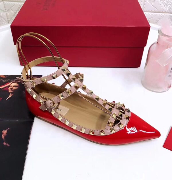 VALENTINO PATENT ROCKSTUD CAGED BALLET FLAT - Image 4