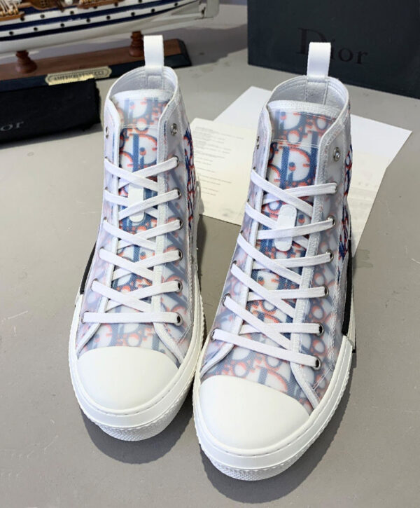 ChristIan Dior B23 High-Top Sneaker In Purple Dior Oblique