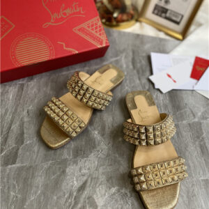 christian louboutin square studs slippers sandals
