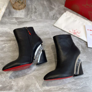 christian louboutin wedges boots